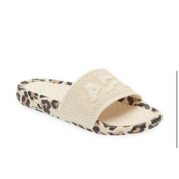 APL Big Logo  Parchment:Leopard Slide Sandals, Size 11. New in Box! - Picture 2 of 16